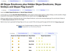 Tablet Screenshot of hiddenskypeemoticons.com